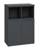 SIN 3 - 8DN2 kancelářská skříň, 2-dveřová/nika, 1120x800x400, antracit